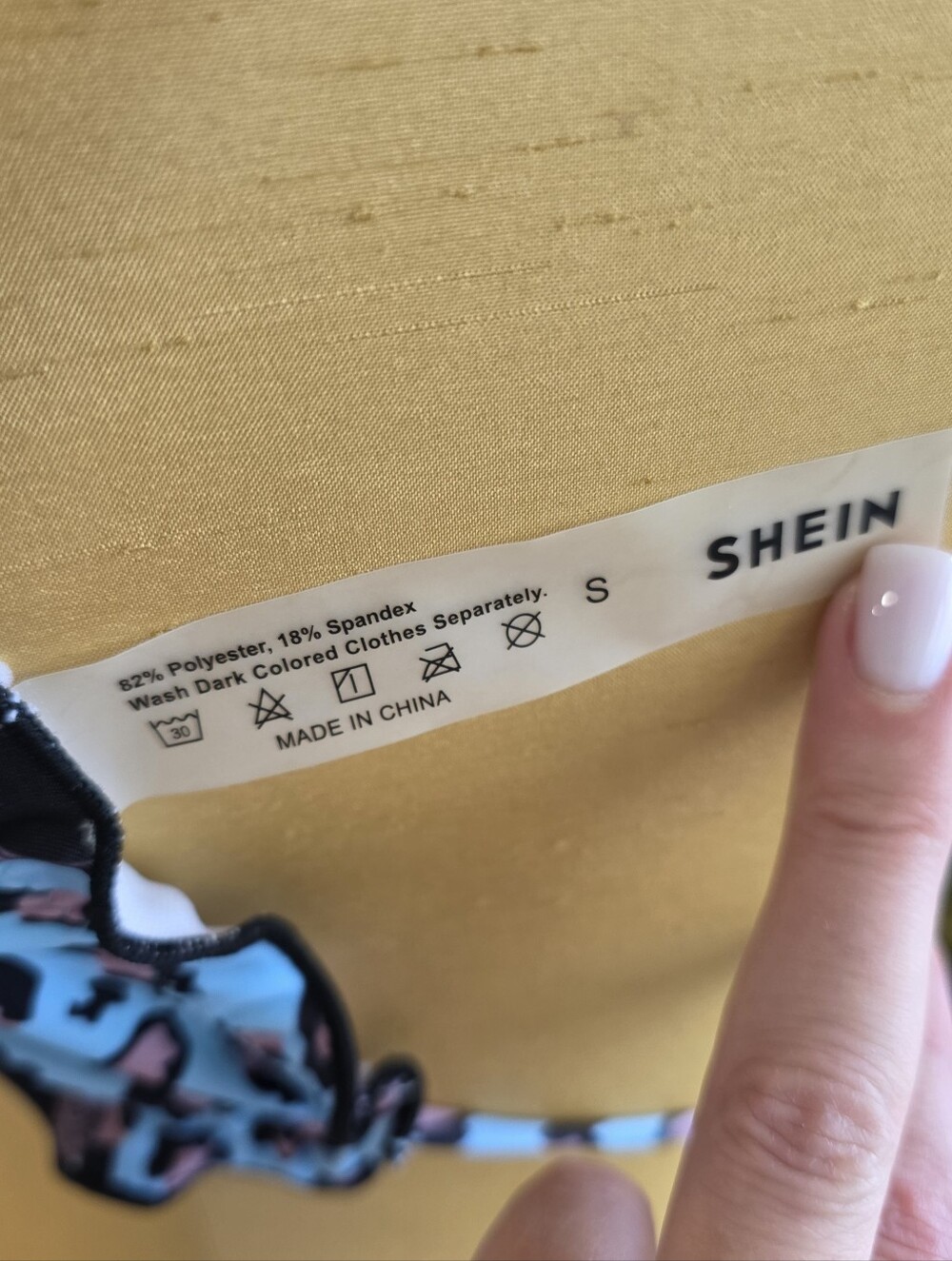 SHEIN Ruffle Bikini Set Blue Print Swimsuit - Picture 4 of 5